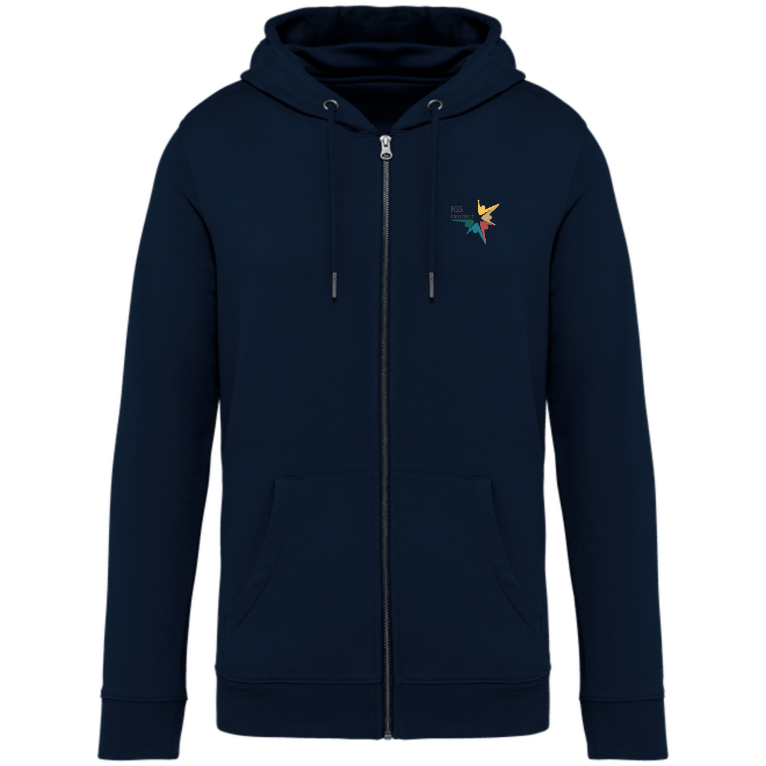 Umweltfreundliches Unisex Kapuzensweatshirt mit Reißverschluss